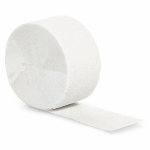James Paul Products Party Streamer - Crepe White Perspective: front