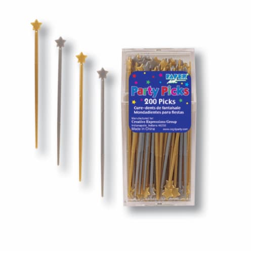 Creative Converting Star Plastic Picks - 2400 Count Perspective: front