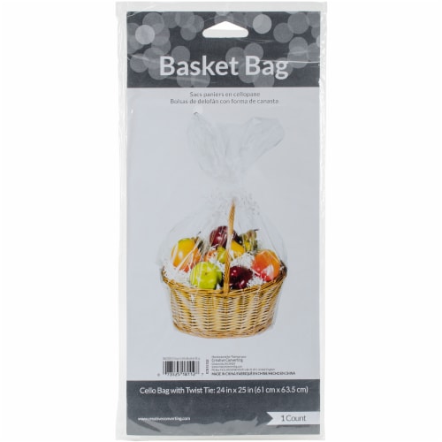 Creative Converting Cello Basket Bag 24 X25 -Clear Perspective: front