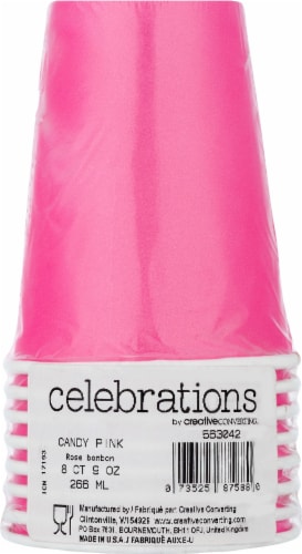 Creative Converting Celebrations Party Cup - 8 pk - Candy Pink Perspective: front