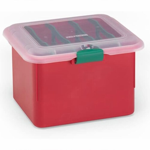 Red Large Plastic Storage Bin, 1 - Pay Less Super Markets