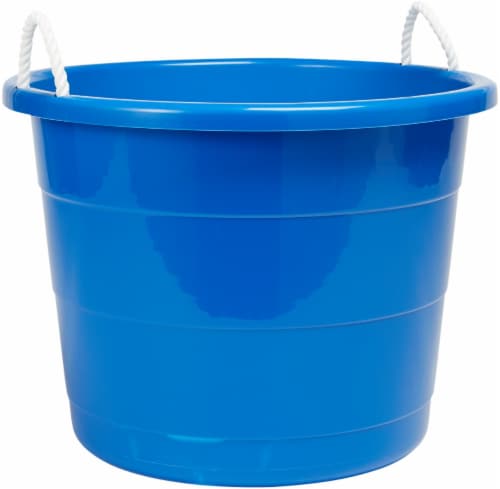 Homz Rope Handled Tub - Blue Perspective: front