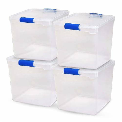 Homz Secure Latch Large Clear Stackable Storage Container Bin, 31 Quart, 4  Count, 1 Piece - Fry's Food Stores