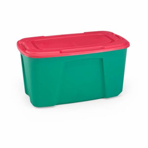 Homz Holiday 6 Piece 64 qt Plastic Storage Tote