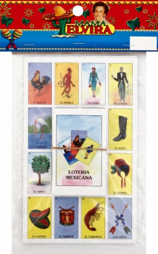 Mama Elvira Loteria Mexican Bingo Game Perspective: front