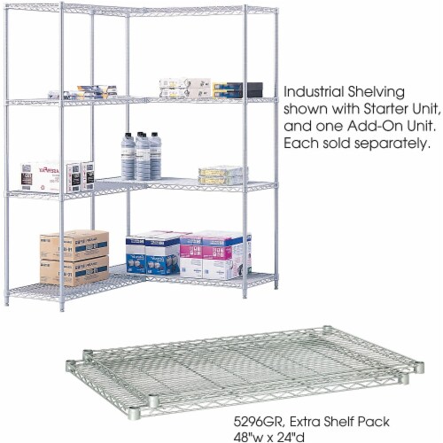 Safco SHELVES48X242/CTGY 5296GR Perspective: front