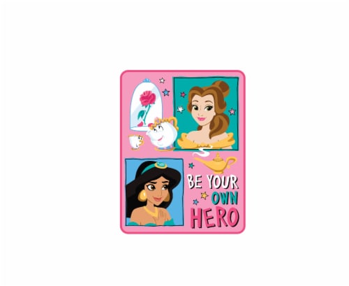 Disney Princess Be Your Own Hero Plush Throw Blanket Perspective: front