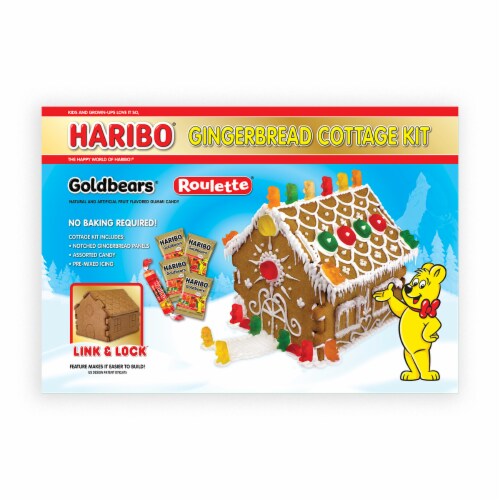 Haribo Gingerbread Cottage Kit Perspective: front