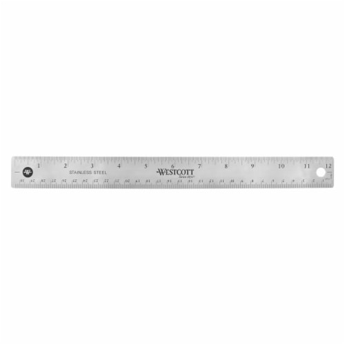 Westcott 12 In Stainless English/Metric Ruler Perspective: front