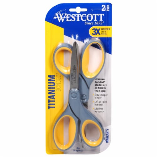 Westcott Titanium Bonded Scissors 8 Straight 2/Pack 13901 Perspective: front
