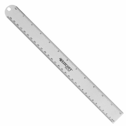 Westcott Aluminum Ruler - Assorted, 12 in - Dillons Food Stores