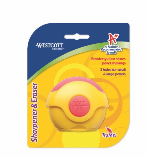Westcott Pencil Sharpener & Eraser Perspective: front