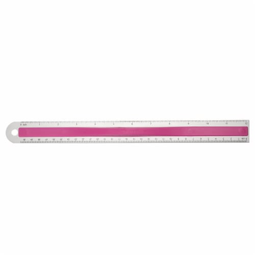 Westcott Plastic with Rubber Finger Grip Ruler - Assorted Perspective: front
