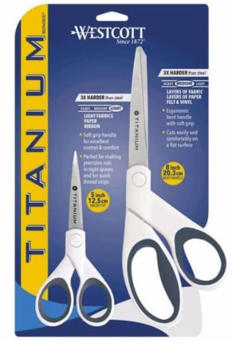 Westcott® All Purpose Preferred Stainless Steel Scissors, 8, Bent, Blue