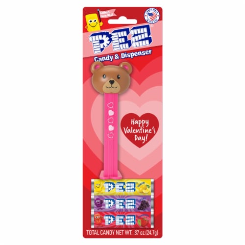 PEZ® Valentine's Day Candy & Dispenser Perspective: front