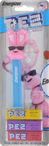 PEZ Energizer Bunny Candy & Dispenser Perspective: front