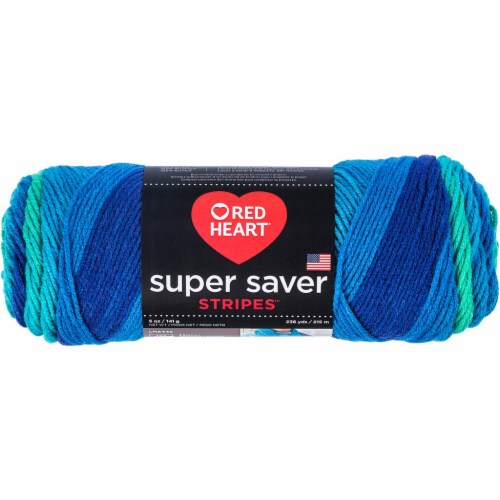 Red Heart Super Saver Yarn-Cool Stripe Perspective: front