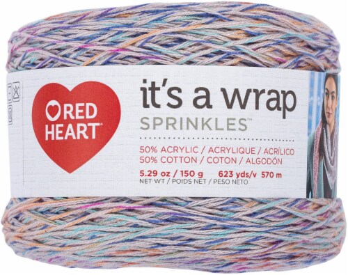 Red Heart It's A Wrap Sprinkles Yarn-Plum Pudding Perspective: front
