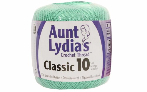 Aunt Lydia's Classic Crochet Thread Size 10-Aqua, 1 count - Foods Co.