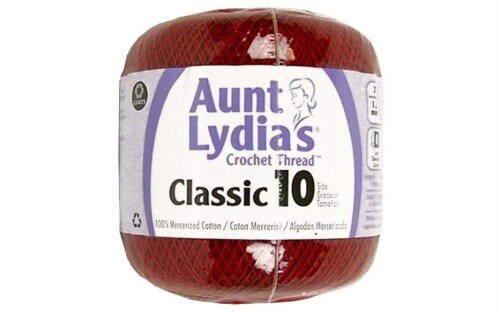 Aunt Lydia's Classic Crochet Thread Size 10-Cardinal Perspective: front