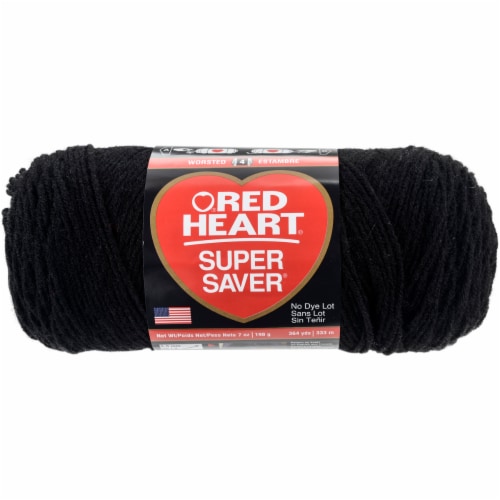 Red Heart® Super Saver® Black Yarn Perspective: front