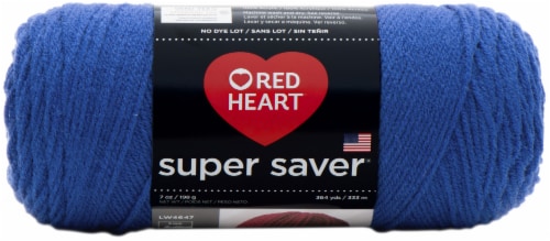 Red Heart® Super Saver® Yarn - Royal Blue Perspective: front