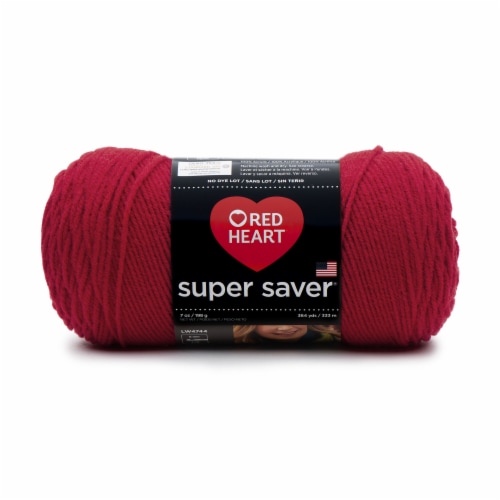 Red Heart® Super Saver® Cherry Red Yarn Perspective: front