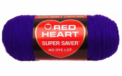 Lot 2 Red Heart Yarn Super Saver Amethyst Purple 364 Yards Worsted Please  Read.