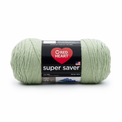 Red Heart® Super Saver® Yarn - Frosty Green Perspective: front