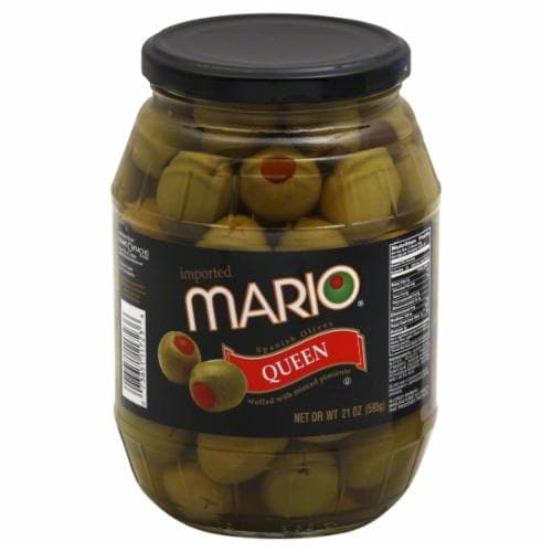 Mario Stuffed Queen Olives Perspective: front