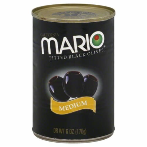 Mario Medium Pitted Black Olives Perspective: front