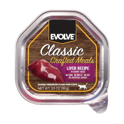 Evolve® Classic Crafted Meals Liver Recipe Wet Cat Food Perspective: front