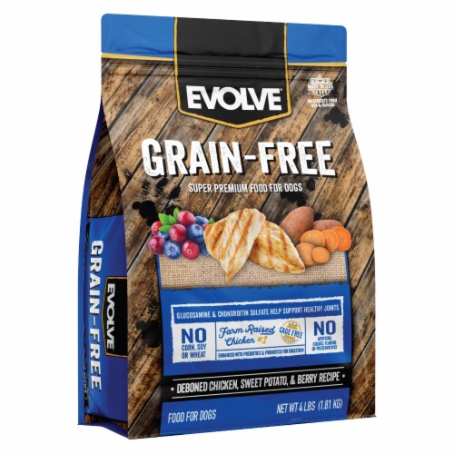 Evolve® Grain Free Chicken Sweet Potato & Berry Recipe Dog Food Perspective: front