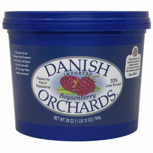 Danish Orchards Imported Boysenberry Preserves Perspective: front