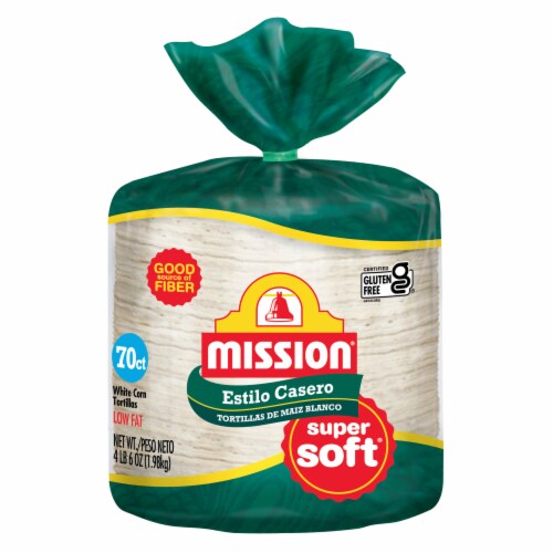 Mission Super Soft Estilo Casero White Corn Tortillas Perspective: front