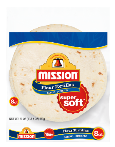 Mission® Burrito Super Soft Flour Tortillas Perspective: front