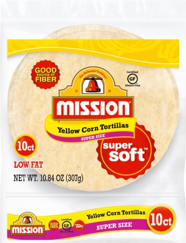 Mission Super Size Yellow Corn Tortillas Perspective: front