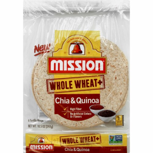 Mission Whole Wheat Chia & Quinoa Tortilla Wraps Perspective: front