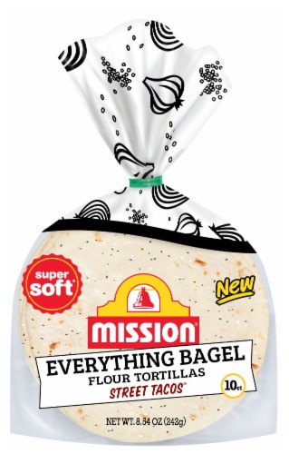 Mission® Everything Bagel Street Tortilla Shells Perspective: front