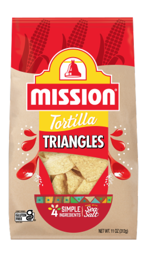 Mission® Sea Salt Tortilla Chip Triangles Perspective: front
