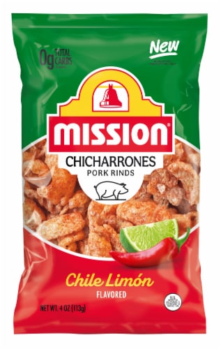 Mission® Chile Limon Chicharrones Pork Rinds Perspective: front