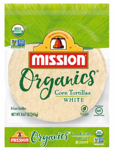 Mission Organic White Corn Tortillas Perspective: front