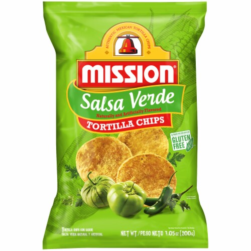 Mission Salsa Verde Tortilla Chips Perspective: front