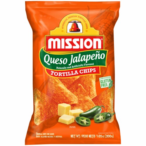 Mission Queso Jalapeno Tortilla Chips Perspective: front