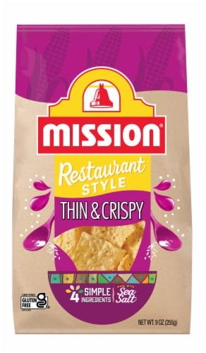 Mission® Restaurant Style Thin and Crispy Tortilla Chips Perspective: front