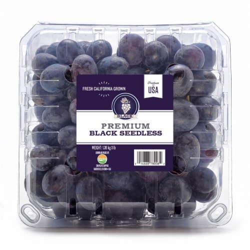 Sun World Adora Seedless Black Grapes Perspective: front