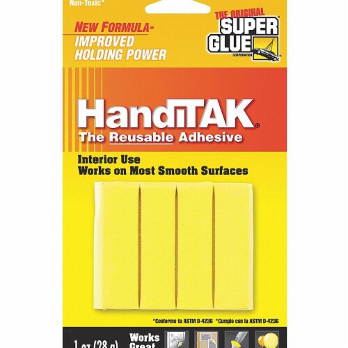 Super Glue Putty,Reusable,1 oz,(4) Yellow Strips  HT-12 Perspective: front