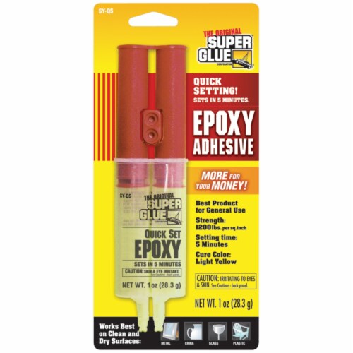 The Original SuperGlue SY-QS48 Epoxy Syringe (Quick Set) Perspective: front