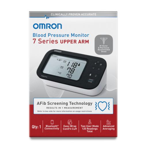 Omron 7 Series Digital Wireless Upper Arm Blood Pressure Monitor, 1 ct -  Fry's Food Stores