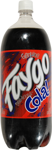Faygo Cola Soda Bottle Perspective: front